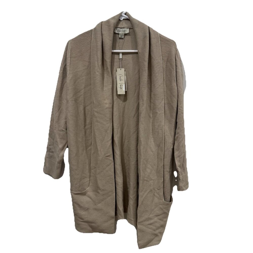 Women’s Charlie Paige Cardigan Beige Tan Size Small S Cozy Soft